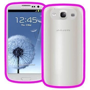 Samsung Galaxy S3 i9300 Puro Click-On Suojakuori Läpinäkyvä/Pinkki