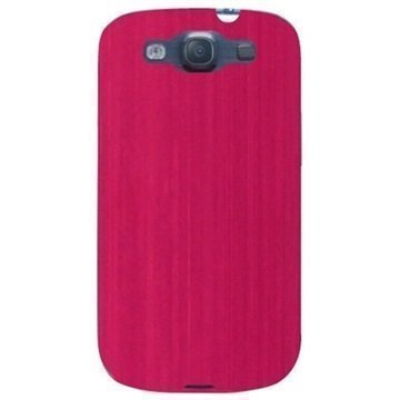 Samsung Galaxy S3 i9300 Puro Click-On Suojakuori Metalli Pinkki