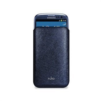 Samsung Galaxy S3 i9300 Puro Slim Essential Nahkakotelo Sininen