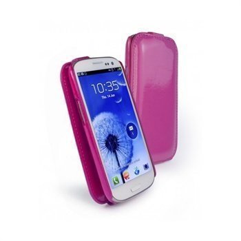 Samsung Galaxy S3 i9300 Tuff-Luv Tuff-Grip Shiny Nahkakotelo Purppura