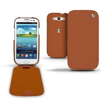 Samsung Galaxy S3 i9300 i9305 Noreve Tradition Flip Leather Case Brown