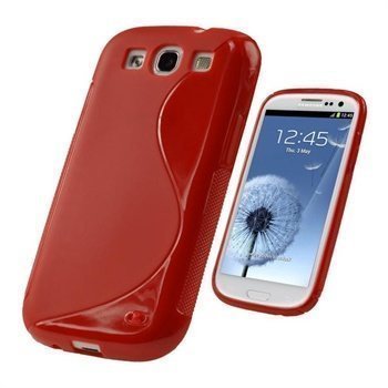 Samsung Galaxy S3 i9300 iGadgitz Dual Tone TPU-Suojakuori Punainen