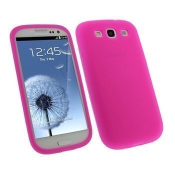 Samsung Galaxy S3 i9300 iGadgitz Silikonikotelo Pinkki