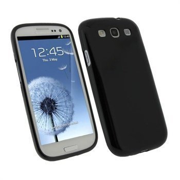 Samsung Galaxy S3 i9300 iGadgitz TPU-Suojakuori Musta