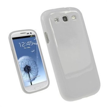 Samsung Galaxy S3 i9300 iGadgitz TPU-Suojakuori Valkoinen