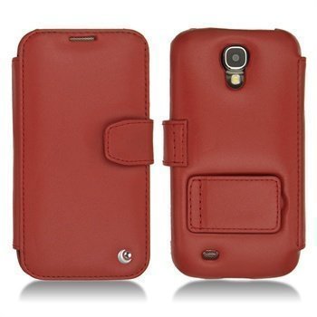 Samsung Galaxy S4 I9500 I9505 Noreve Tradition B Flip Leather Case Red