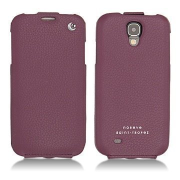 Samsung Galaxy S4 I9500 I9505 Noreve Tradition Flip Leather Case Lie de vin