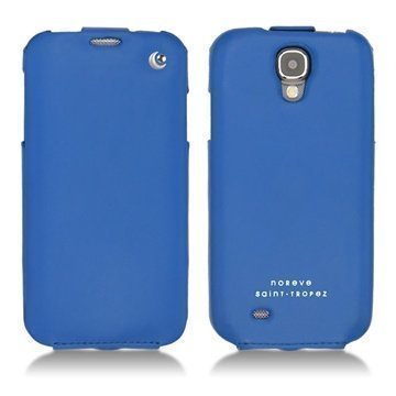 Samsung Galaxy S4 I9500 I9505 Noreve Tradition Flip Leather Case Ocean Blue
