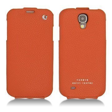 Samsung Galaxy S4 I9500 I9505 Noreve Tradition Flip Leather Case Papaye