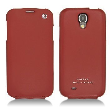 Samsung Galaxy S4 I9500 I9505 Noreve Tradition Flip Leather Case Red