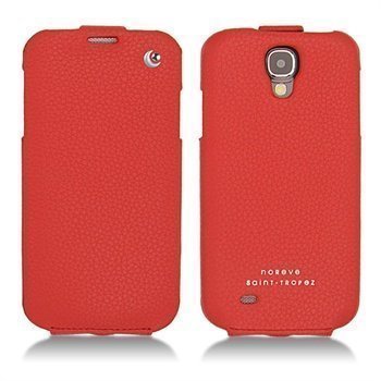 Samsung Galaxy S4 I9500 I9505 Noreve Tradition Flip Leather Case Tomate