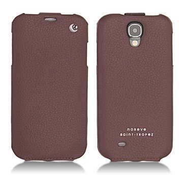 Samsung Galaxy S4 I9500 I9505 Noreve Tradition Läpällinen Nahkakotelo Kastanjanruskea