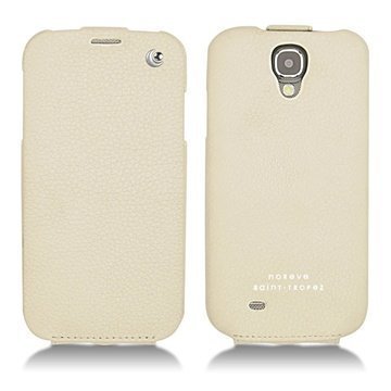 Samsung Galaxy S4 I9500 I9505 Noreve Tradition Läpällinen Nahkakotelo Norsunluun Värinen