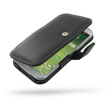 Samsung Galaxy S4 I9500 I9505 PDair Leather Case 3BSSG4B41 Musta
