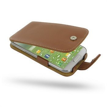 Samsung Galaxy S4 I9500 I9505 PDair Leather Case 3TSSG4F41 Ruskea