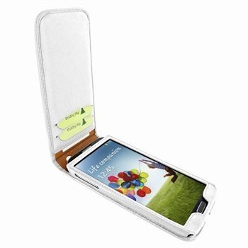 Samsung Galaxy S4 I9500 I9505 Piel Frama Classic Magnetic Nahkakotelo Valkoinen