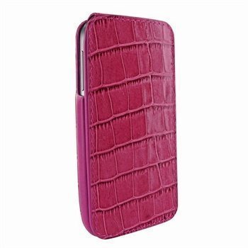 Samsung Galaxy S4 I9500 I9505 Piel Frama Imagnum Nahkainen Kotelo Krokotiili Fuksia