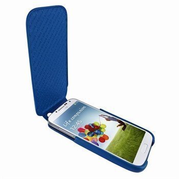 Samsung Galaxy S4 I9500 I9505 Piel Frama iMagnum Nahkakotelo Sininen