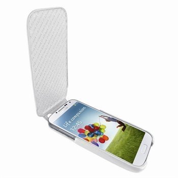 Samsung Galaxy S4 I9500 I9505 Piel Frama iMagnum Nahkakotelo Valkoinen