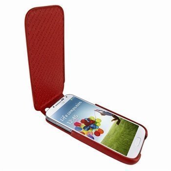 Samsung Galaxy S4 I9500 I9505 Piel Frama iMagnum nahkakotelo Punainen