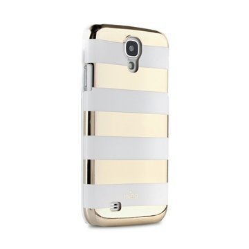 Samsung Galaxy S4 I9500 I9505 Puro Raidallinen Suojakotelo Valkoinen / Kulta