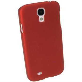 Samsung Galaxy S4 I9500 I9505 iGadgitz Kumipintainen PC Kovakantinen Suojakuori Punainen