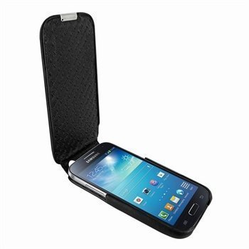 Samsung Galaxy S4 Mini I9190 I9192 Piel Frama iMagnum Nahkakotelo Musta