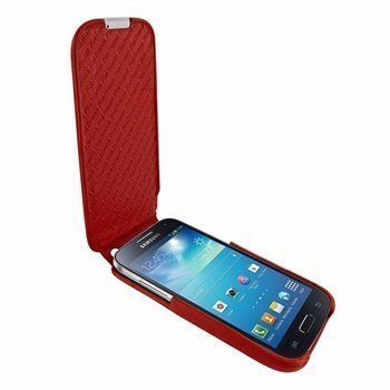 Samsung Galaxy S4 Mini I9190 I9192 Piel Frama iMagnum Nahkakotelo Punainen