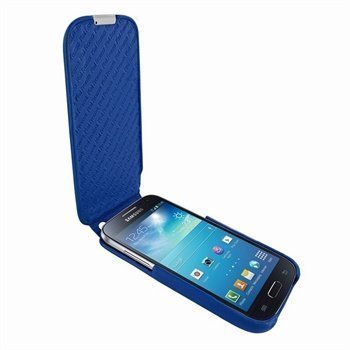 Samsung Galaxy S4 Mini I9190 I9192 Piel Frama iMagnum Nahkakotelo Sininen