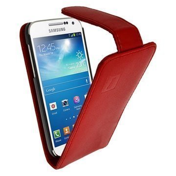 Samsung Galaxy S4 Mini I9190 I9192 iGadgitz Flip Leather Case Red