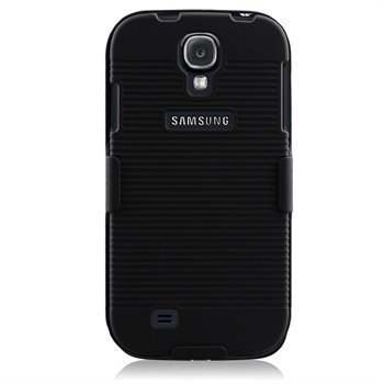 Samsung Galaxy S4 i9500 i9505 Naztech DoubleUp Suojakotelo Musta