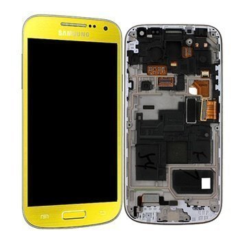 Samsung Galaxy S4 mini I9195 Etukansi & LCD-Näyttö Keltainen