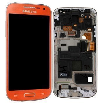 Samsung Galaxy S4 mini I9195 Etukansi & LCD-Näyttö Oranssi