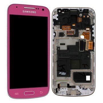 Samsung Galaxy S4 mini I9195 Etukansi & LCD-Näyttö Pinkki