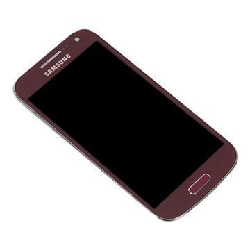 Samsung Galaxy S4 mini I9195 Etukansi & LCD-Näyttö Punainen