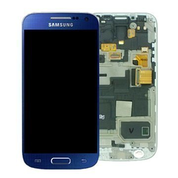 Samsung Galaxy S4 mini I9195 Etukansi & LCD-Näyttö Sininen