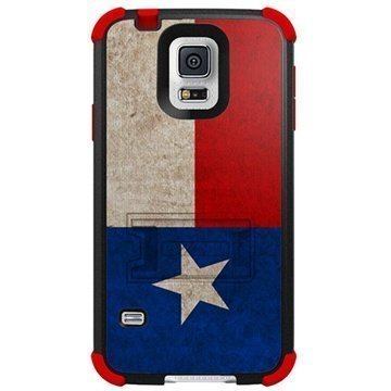 Samsung Galaxy S5 Beyond Cell Tri Shield Hybrid Kotelo Texasin Lippu