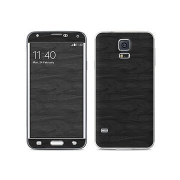 Samsung Galaxy S5 Black Woodgrain Suojakalvo