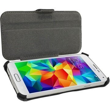 Samsung Galaxy S5 Igadgitz Läpällinen Nahkakotelo Musta