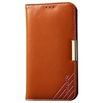Samsung Galaxy S5 Kalaideng Royale II Nahkainen Lompakkokotelo Ruskea