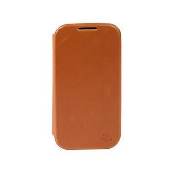 Samsung Galaxy S5 Krusell Kiruna Leather Flip Case Camel