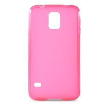 Samsung Galaxy S5 Ksix Flex TPU-Kotelo Vaaleanpunainen