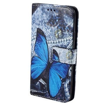 Samsung Galaxy S5 Lompakkokotelo Sininen Perhoset