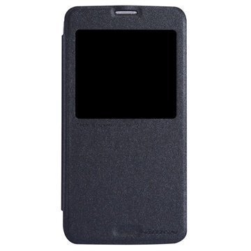 Samsung Galaxy S5 Nillkin Sparkle Series Nahkainen Läppäkotelo Musta