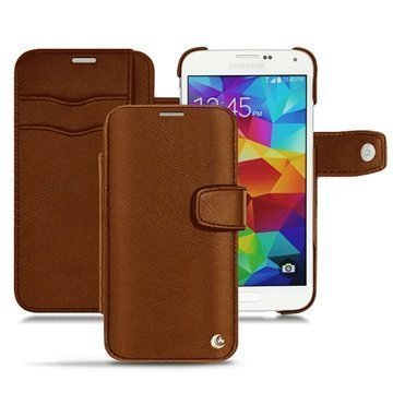 Samsung Galaxy S5 Noreve Tradition B Wallet Leather Case Brown