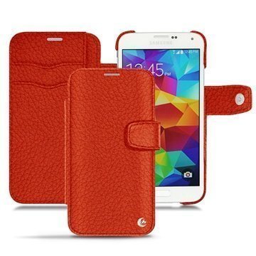 Samsung Galaxy S5 Noreve Tradition B Wallet Leather Case Papaye