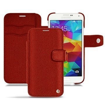 Samsung Galaxy S5 Noreve Tradition B Wallet Leather Case Tomate
