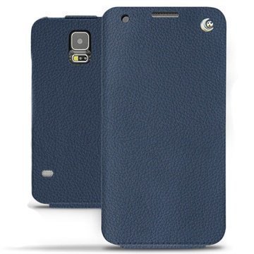 Samsung Galaxy S5 Noreve Tradition Läpällinen Nahkakotelo Indigonsininen