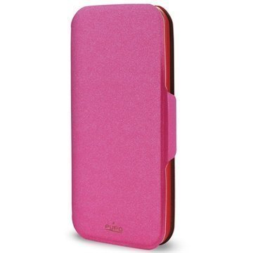 Samsung Galaxy S5 Puro Wallet Leather Case Pink / Red