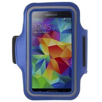 Samsung Galaxy S5 Sport Gym Käsivarsikotelo Sininen